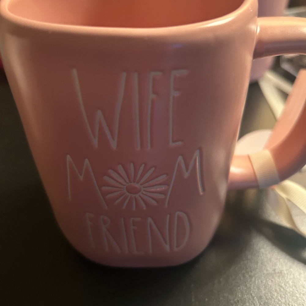 Rae Dunn Pink 'Wife Mom Friend' Mug